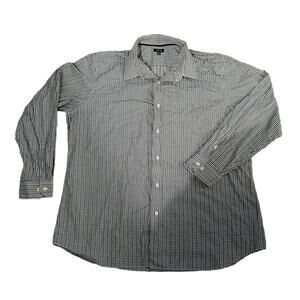 Apt 9 Blue Checkered Button-Down Shirt Mens Size XXL